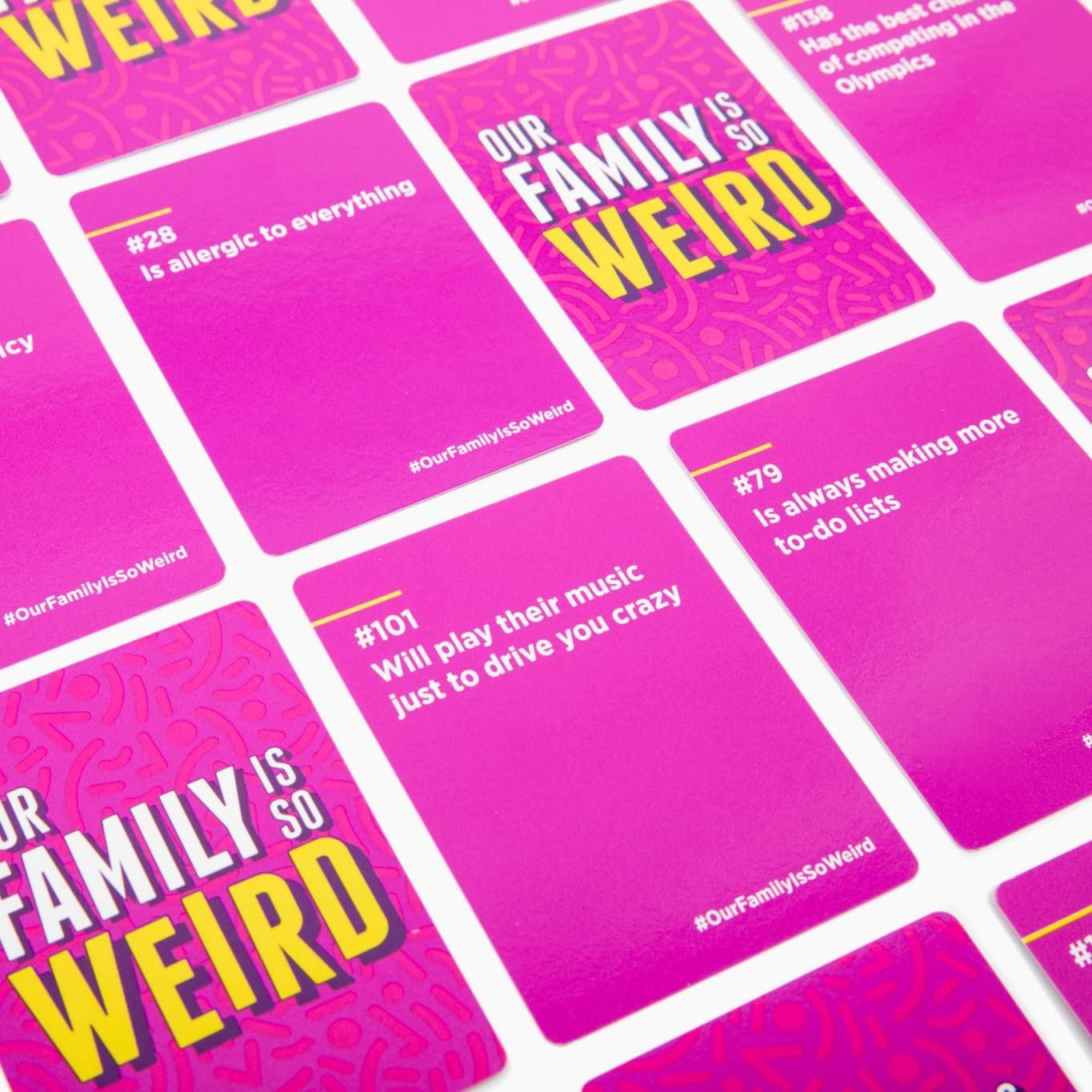 DSS Games Our Family is So Weird - A Fun Family Party Card Game to Decide Who’s Most Likely to Idea for Kids, Adults & Groups | Great for Conversation Starters, Family Game Night - Image 3