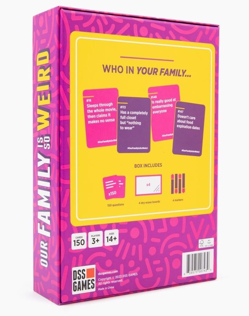 DSS Games Our Family is So Weird - A Fun Family Party Card Game to Decide Who’s Most Likely to Idea for Kids, Adults & Groups | Great for Conversation Starters, Family Game Night - Image 4